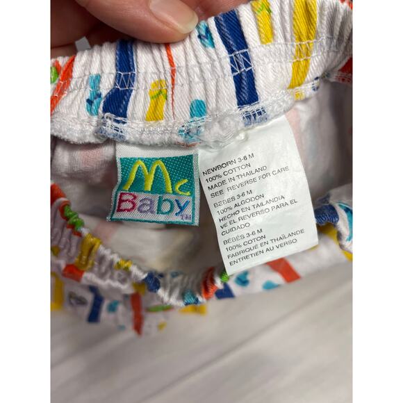 Vintage 2 Pc McKids Outfit Summer Shorts Matching Set Size 3-6mo - Picture 3 of 4